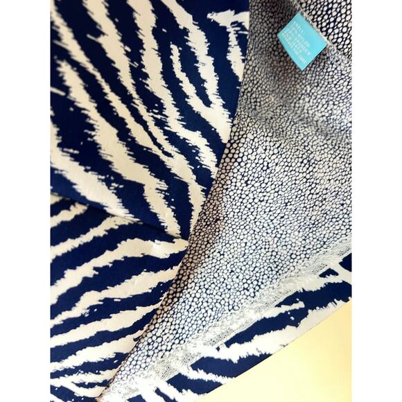 J.McLaughlin Delaney Dress Zebra Animal Print Blue Small Sleeveless Neoprene - Picture 4 of 6